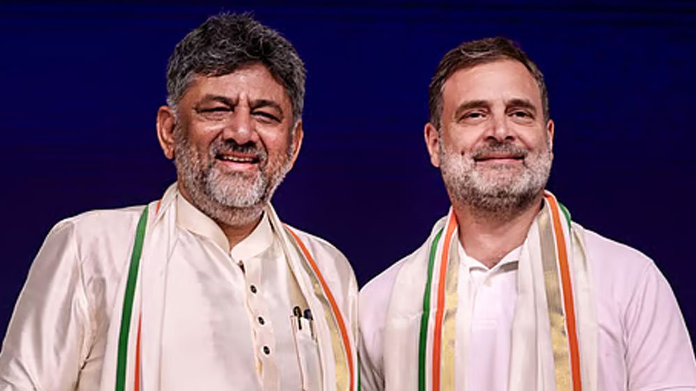 DKShivakumarAndRahulGan Sampoorna News DK Shivakumar And Rahul Gandhi